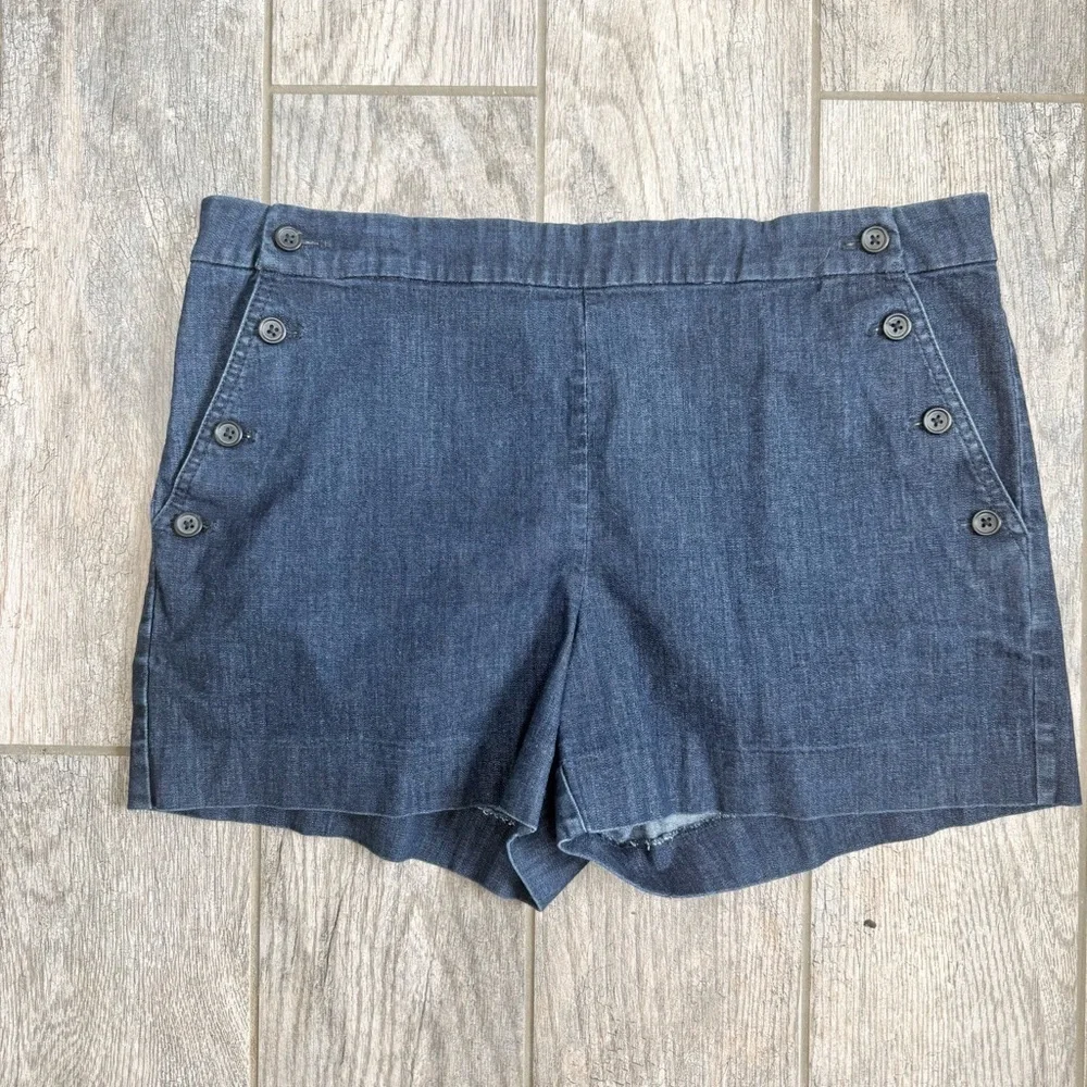 Banana Republic Indigo Denim shorts sz12 sailor - Picture 10 of 10